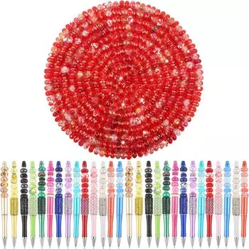 10/20/30 шт. смоляная европейская бусина с большим отверстием, красная ручка, бусина с большим отверстием для сада, бусина для освещения, поделок, интервалов, бусина для самостоятельного изготовления браслета, ожерелья, украшения 10pcs темно-зеленого