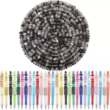 10/20/30 шт., смоляной материал, черные бусины в европейском стиле с крупными отверстиями, бусины с интервалом для поделок, браслеты своими руками, украшения для ожерелий, материалы для изготовления ювелирных изделий Assorted varieties 10pcs