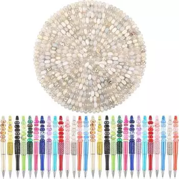 10/20/30 шт. смоляные бусины с большим отверстием, белые европейские бусины-ручки, ремесло, интервальные бусины, сделай сам, браслет, ожерелье, декоративные ювелирные изделия, производственные принадлежности 10pcs