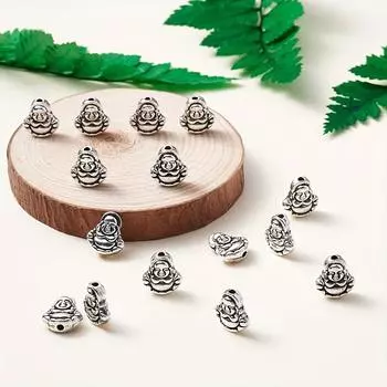10/20/30 шт. тибетские антикварные серебряные металлические бусины-разделители в форме Будды 11x10,5 мм для самостоятельного изготовления ювелирных изделий 10pcs