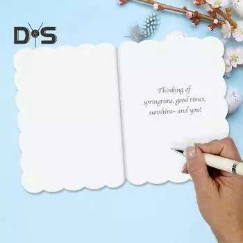 10/20/30 шт. Вырезанные пасхальные поздравительные открытки с кроликом, вдохновляющие сообщения, художественные открытки с конвертами для объявлений, праздничные заметки 10 pcs