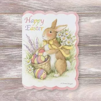 10/20/30 шт. вырубных пасхальных поздравительных открыток с кроликом, вдохновляющие сообщения, художественные открытки с конвертами для объявлений 10 pcs