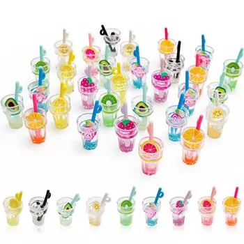 10/20/30 штук акриловые мини-подвески для еды и напитков мини-подвески для напитков и сока мини-аксессуары для дома и бара украшения своими руками 10pcs