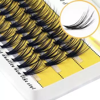 10/20/30D кластерные ресницы, наращивание натуральных ресниц, 1 коробка/60 пачек, русский индивидуальный комплект ресниц, ресницы для макияжа C&0.07mm&8mm