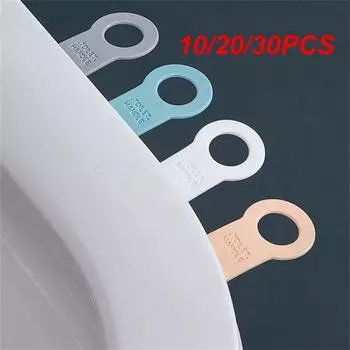 10/20/30PCS Toilet Lid Handle Ring Handle Soft And Durable Boxed Bathroom Facilities Toilet Lid Retractor Strong Suction Cup
