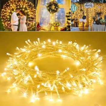 10/20/40/80 светодиодов гирлянда на батарейках гирлянда на День святого Валентина теплый белый для спальни день рождения свадьба вечеринка декор 2M 10 LEDS