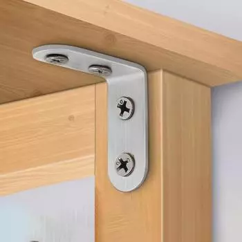 10/20/40 шт. Г-образные угловые кронштейны 90 градусов, крепеж для углового кронштейна с винтами для деревянной мебели, каркаса кровати, шкафа