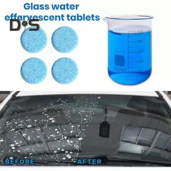 10/20/40 шт., шипучие таблетки для автостекла, твердый очиститель лобового стекла, суперконцентрированная жидкость для мойки автомобилей, чистящая жидкость для стеклоочистителей 10 pcs синий