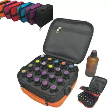 10/20/42 Чехол для бутылки с сеткой, защищает 3 мл ролики, сумка для хранения эфирных масел, органайзер 10 Grids синий