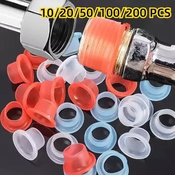 10/20/50/100/200 шт. Герметичная прокладка для крана, резиновая прокладка для шланга, уплотнительная шайба, силиконовая прокладка для сантехнической заглушки, предотвращает утечку 10 PCS белый