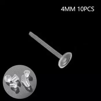 10/20/50/100Pcs Plastic Stud Earring Anti Allergy Ear Protect From Ear Hole Blockage Transparent Earrings Jewelry Parts Decor