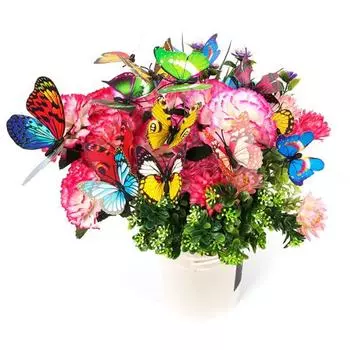 10/20/50 шт искусственная бабочка вставка стержень садовый декор DIY цветочная композиция 4cm *10pcs