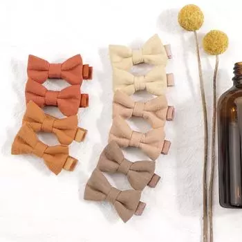 10/20 Pcs Boutique Tiny Baby Bows Cotton 2 Hair Bows Non-Slip Full Lined Alligator Clips for Baby Girls Toddlers