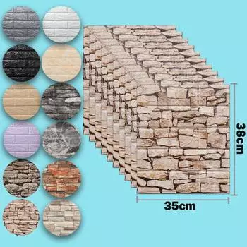 10/20 шт. 3D наклейки на стену из пенопласта, самоклеящиеся, для декора помещений, водостойкие, самоклеящиеся, кирпичные обои для украшения интерьера 10pcs