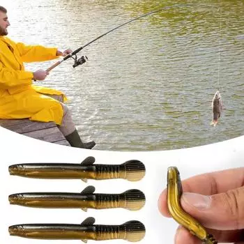 10/20 шт 7 см/2,2 г мягкая приманка вьюн бионический вьюн искусственная рыболовная приманка для соленой воды пресноводный окунь судак 10pcs