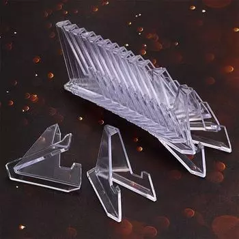 10/20 шт. акриловый держатель для монет, акриловые подставки, маленькая стойка для демонстрации коллекции, капсулы, рамка для монет и медалей