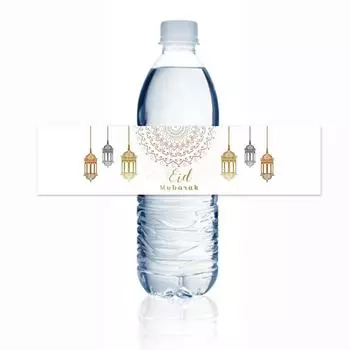10/20 шт. этикетка на бутылку воды Ид Мубарак украшение Рамадан Карим обертка для конфет Мубарак наклейки мусульманский исламский декор для вечеринки 10pcs