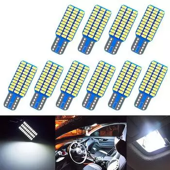 10/20 шт. Автомобильный автоматический Canbus плафон для чтения W5w T10 168 194 указатель поворота номерной знак багажника лампа белая лампа салонные плафоны 10PCS белый