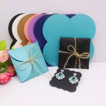 10/20 шт. черного/розового/синего/фиолетового/цвета крафт-бумаги/коробка с бутонами цветов 10box10card20string темно-синий