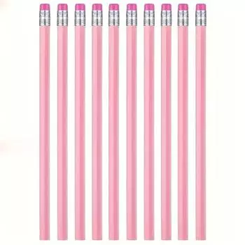 10/20 шт. Деревянный розовый свадебный карандаш с ластиком, карандаш HB для школы, искусства, офиса, рисования, эскизов, обучения