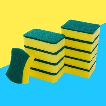 10/20 шт. Губка для мытья посуды, высокоабсорбирующая, двухсторонняя губка для чистки кастрюль, ржавчины, пятен, губка, щетка, кухонные бытовые инструменты