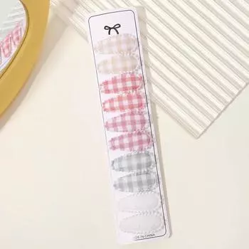 10/20 шт. Хлопковая заколка для волос с принтом, шпилька для девочки, тканевая клетчатая мини-заколка-невидимка, головной убор, детские аксессуары для волос, подарок на Новый год