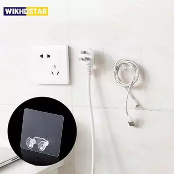 10/20 шт. клейкие крючки, компактная стойка, настенная вешалка для душа, прозрачные прочные крючки для душа, гаджеты для кухни и ванной комнаты 10pcs