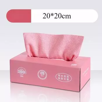 10/20 шт./кор. полотенце из микрофибры, впитывающее кухонное полотенце для чистки посуды с антипригарным покрытием, тряпки для масляной посуды, салфетки, посуда, полотенца для чистки дома 10pcs/box розовый