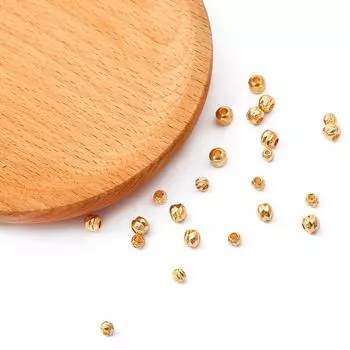 10/20 шт. медные бусины с покрытием DIY ожерелье браслет серьги материалы для изготовления ювелирных изделий фурнитура компоненты аксессуары 4mm 10Pcs золотой