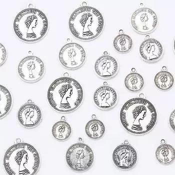 10/20 шт. Металлические свободные круглые бусины-разделители для изготовления украшений своими руками, браслетов, ожерелий, подвесок 13mm 20pcs