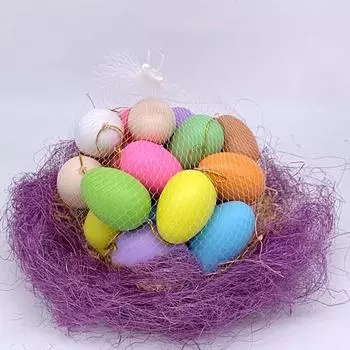 10/20 шт. модные реалистичные пластиковые искусственные яйца DIY ремесло пасхальное подвесное украшение домашний декор M разноцветный