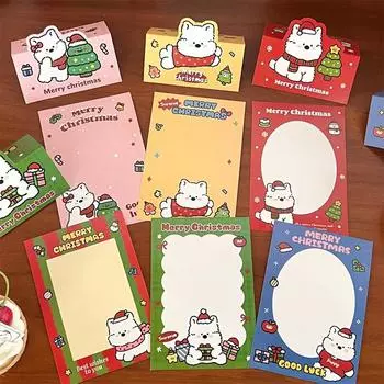 10/20 шт. мультяшные кавайные бумажные карты головные уборы набор милый щенок рождественская фотокарточка защитная карта DIY подарки упаковка карты головные уборы