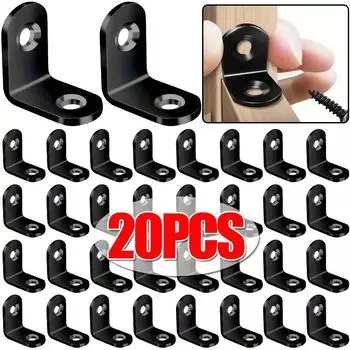 10/20 шт. Нержавеющая сталь L-образный кронштейн, угловые скобы, соединительный элемент, прямоугольный кронштейн, крепеж, L-образные соединения, опорный кронштейн с винтом