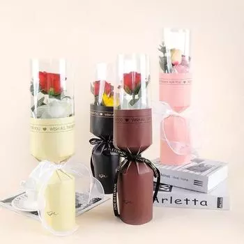 10/20 шт., одинарный пакет, упаковочная сумка для цветочного магазина, букет роз, цветочная упаковочная бумага, один цветок, многоцветный