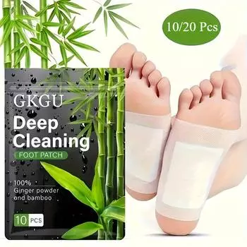 10/20 шт. Пластыри для глубокой очистки стоп, бамбуковый уксус и порошок имбиря, для ухода за ногами, клейкий стиль 10PCS зелёный