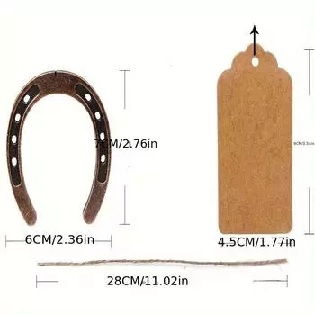 10/20 шт. Подковы на удачу, свадебные сувениры, деревенские подарки в виде подковы с бирками благодарности и подарочными пакетами на день рождения, рождение ребенка 10PCS белый