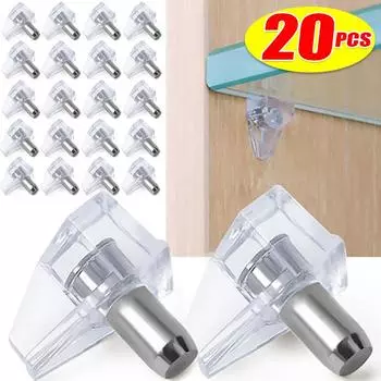 10/20 шт. прозрачные штифты для полок, колышки, пластиковая ламинированная опора для шкафа, полки для гардероба, стеклянная пластина, опора для мебели