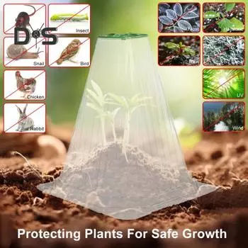 10/20 шт. Садовый колпак, прозрачная мини-теплица с вращающимся вентиляционным отверстием, многоразовая защита растений для растений на открытом воздухе, защита от заморозков 10pcs