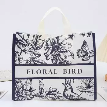 10/20 шт. сумка-тоут для ювелирных изделий, сумка для покупок, сумка для одежды, горизонтальная пластиковая подарочная упаковка с цветочным узором, многоразмерная