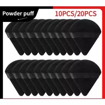 10/20 шт. Треугольные бархатные пудровые палочки для пиццы Мука Мини-губка для макияжа лица Косметика Моющаяся Легкий инструмент для макияжа