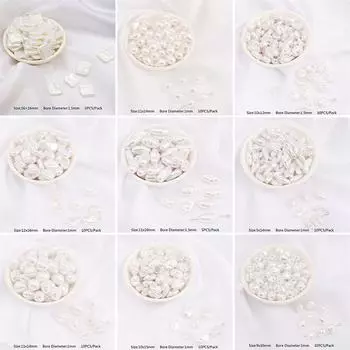 10/20 шт./упак., высококачественные бусины из АБС-пластика с искусственным жемчугом неправильной формы, свободные бусины для ожерелья, ювелирные аксессуары 1