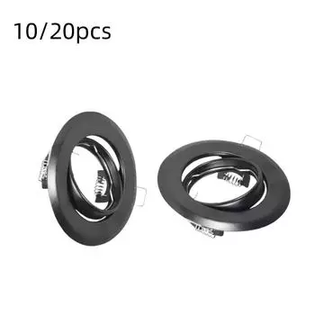 10/20 шт. Встраиваемая светодиодная потолочная рамка с одним кольцом для GU10/MR16, держатель кронштейна для светильника, крепеж для точечного светильника, железный металл