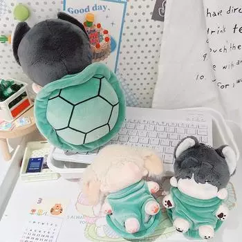 10/20 см Мини-хлопковая кукольная одежда Мультяшный панцирь черепахи Пальто Diy Kawaii Может менять кукольную одежду Аксессуар для детей Подарки для девочек A2