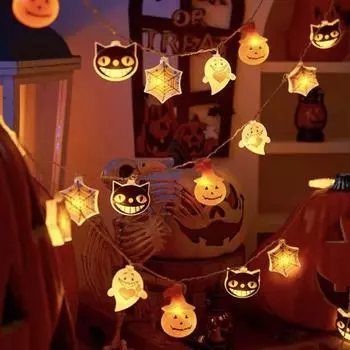 10/20Lights Halloween LED String Lights 1.5/3Meters Atmosphere Lamp Light Gift 1.5meters