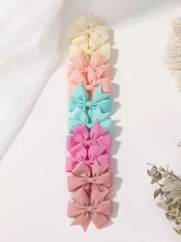 10/20PCS 2.5inch Grosgrain Ribbon Bows Hair Clips for Baby Girls Sweet Solid Color Hairpin Barrettes Headwear Hair Accessories