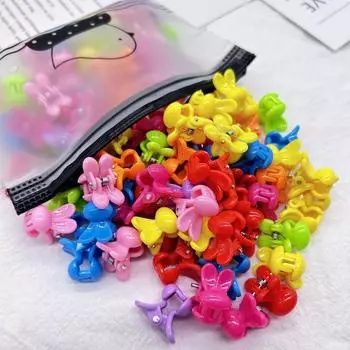 10/20Pcs Colorful Small Claw Clips Girls Cute Flower Butterfly Hair Clips Hair Accessories Kids Cartoon Hair Claws Headwear Gift 10pcs