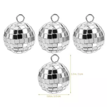 10/20Pcs Crafts Disco Ball Charm Novelty Mirror Disco Ball For Bracelet Making Disco DIY Keychain Earrings Necklace Pendant 10pcs