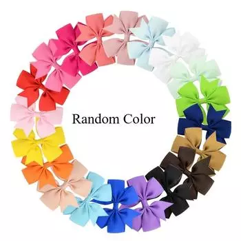 10/20Pcs Cute Random Color 3 Grosgrain Ribbon Hair Bows Clips for Baby Girls Boutique Hairpins Headwear Kids Hair Accessories