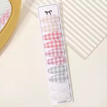 10/20Pcs Mini Print Cotton Alloy Hair Clips Hairpin for Girl Fabric Plaid BB Hairgripes Sweet Headwear Kids Hair Accessories