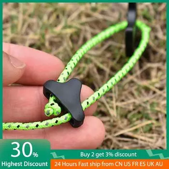 10/20pcs Outdoor Camping Tent Rope Fastener Adjuster Triangle Non-Slip Hiking Rope Buckles Stopper Tools Adjust Rope Accessories